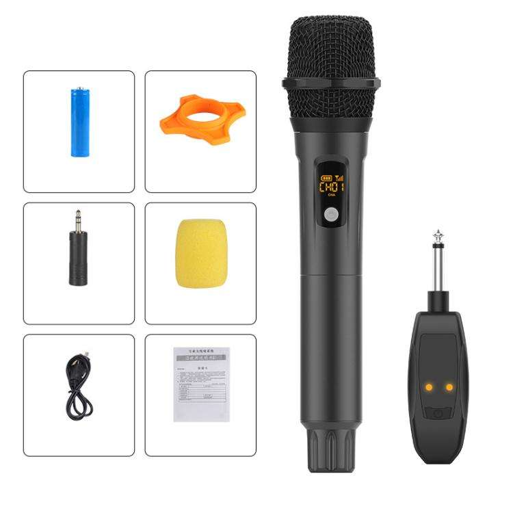 G109 2 in 1 Anti-Feedback 2.4G Wireless Handheld Microphone(Grey)