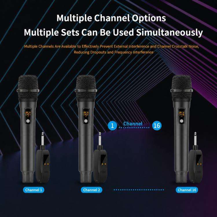 G109 2 in 1 Anti-Feedback 2.4G Wireless Handheld Microphone(Grey)