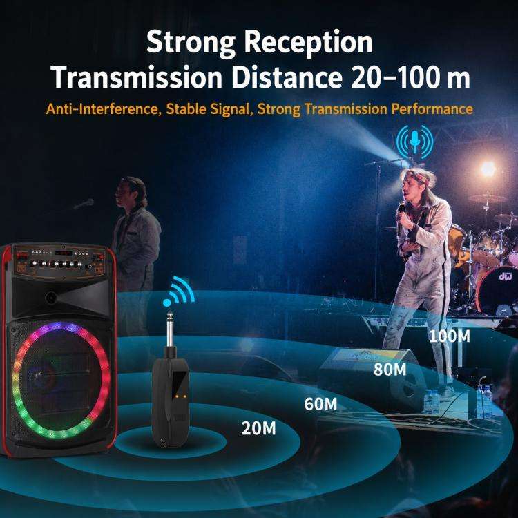 G109 1 to 2 Anti-Feedback 2.4G Wireless Handheld Microphone(Grey)
