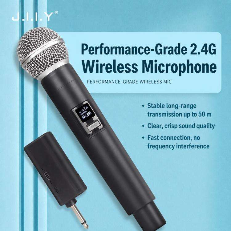 GE5 2 in 1 Wireless 2.4G Handheld Microphone(Black)