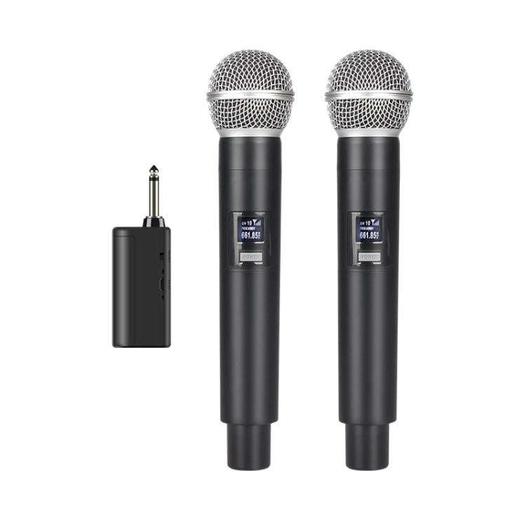GE5 1 to 2 Wireless 2.4G Handheld Microphone(Black)