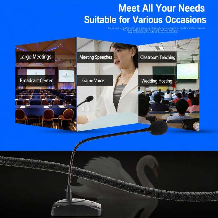SF-38 Integrated Wired Gooseneck Microphone(Black)