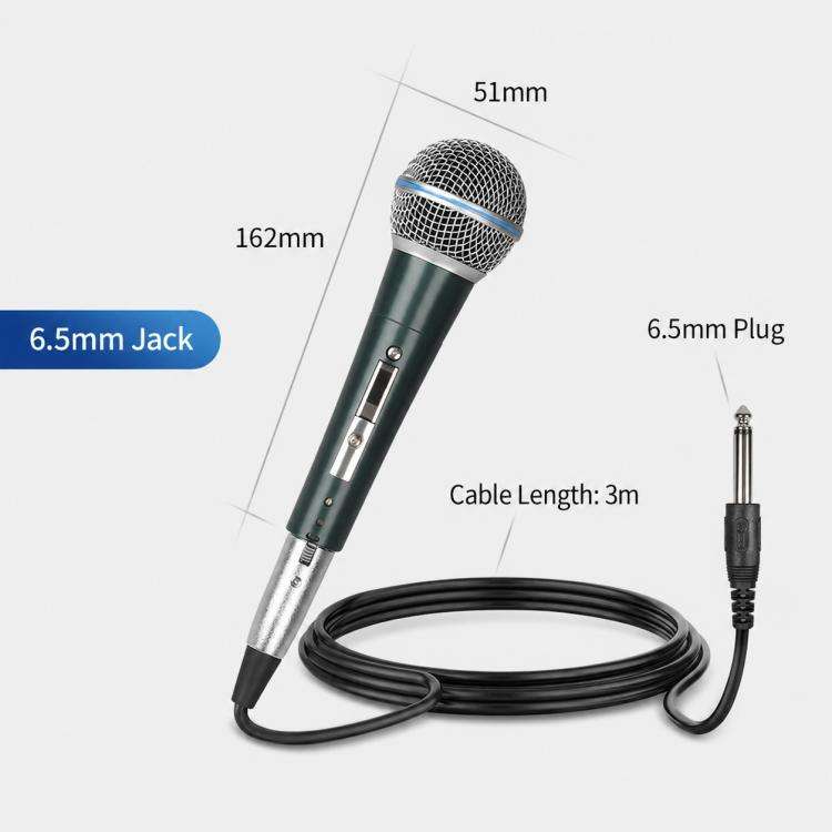 YS-58 Separate Wired Handheld Microphone, Specification:6.35mm(Black)