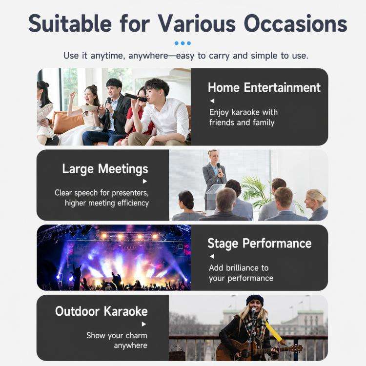 YS-58 Separate Wired Handheld Microphone, Specification:6.35mm(Dark Blue)