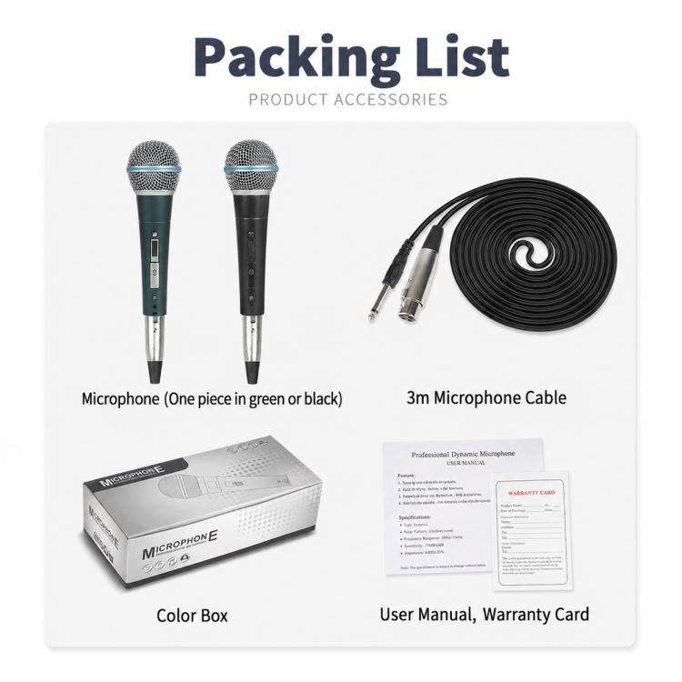 YS-58 Separate Wired Handheld Microphone, Specification:6.35mm(Dark Blue)