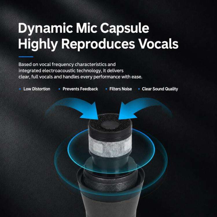 YS-223 Anti-feedback Separate Wired Microphone, Specification:6.35mm