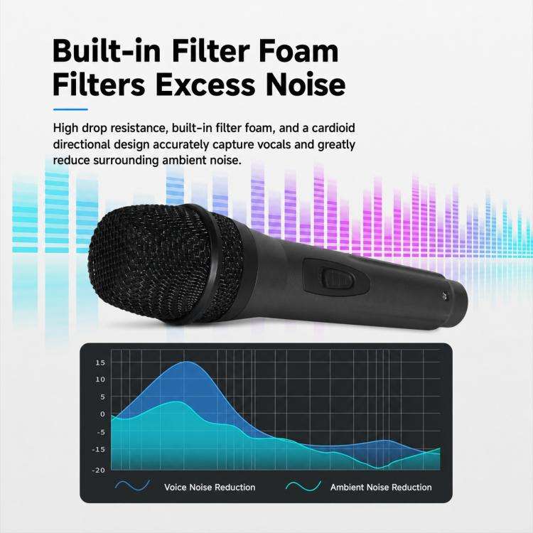 YS-223 Anti-feedback Separate Wired Microphone, Specification:6.35mm