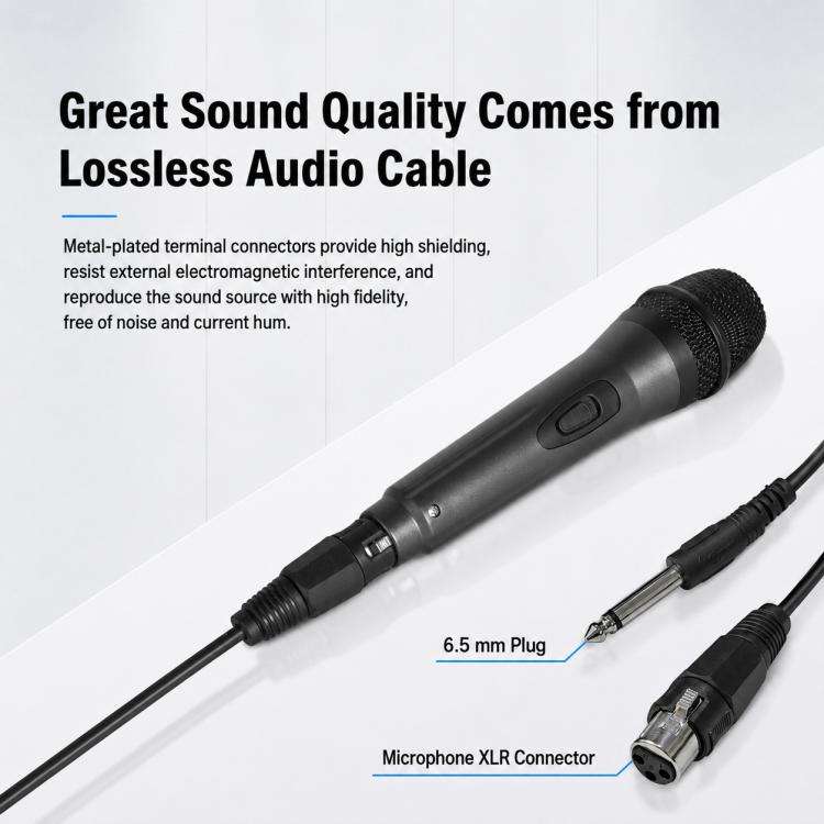 YS-223 Anti-feedback Separate Wired Microphone, Specification:6.35mm