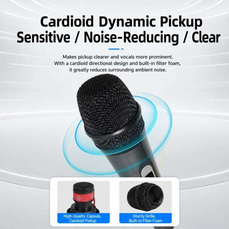YS-225 Anti-feedback Separate Wired Microphone, Specification:6.35mm