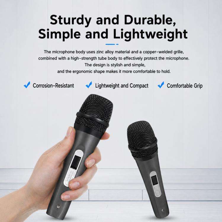 YS-225 Anti-feedback Separate Wired Microphone, Specification:6.35mm