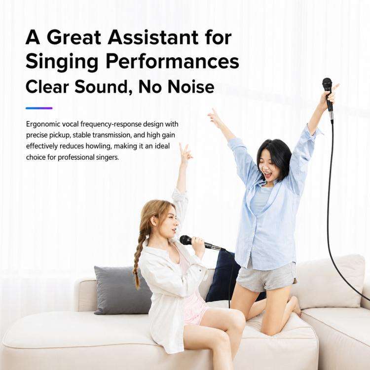 YS-226 Separate Wired Dynamic Microphone, Specification:6.35mm(Black)