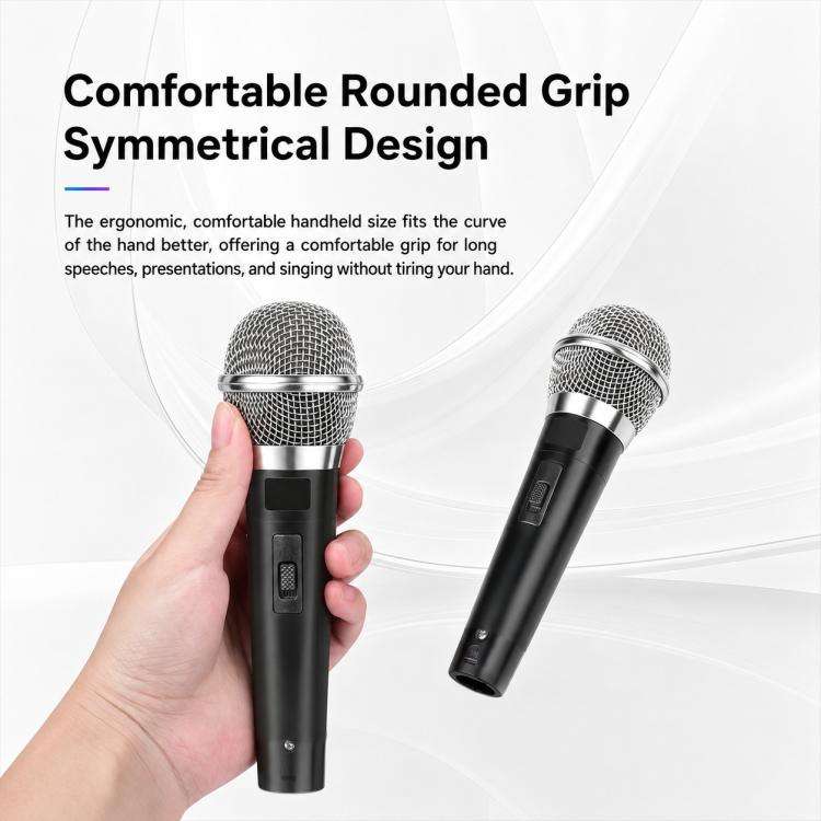 YS-226 Separate Wired Dynamic Microphone, Specification:6.35mm(Black)