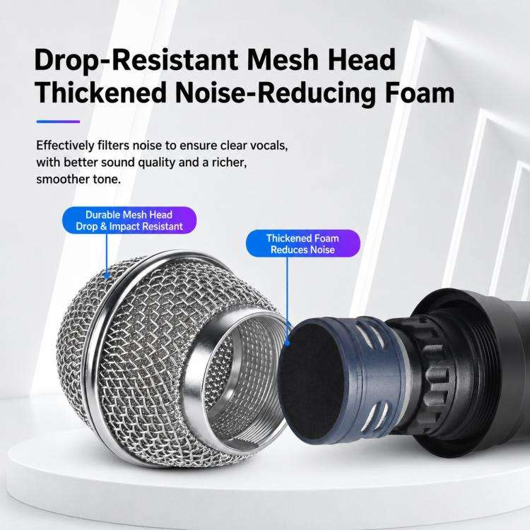 YS-226 Separate Wired Dynamic Microphone, Specification:6.35mm(Black)
