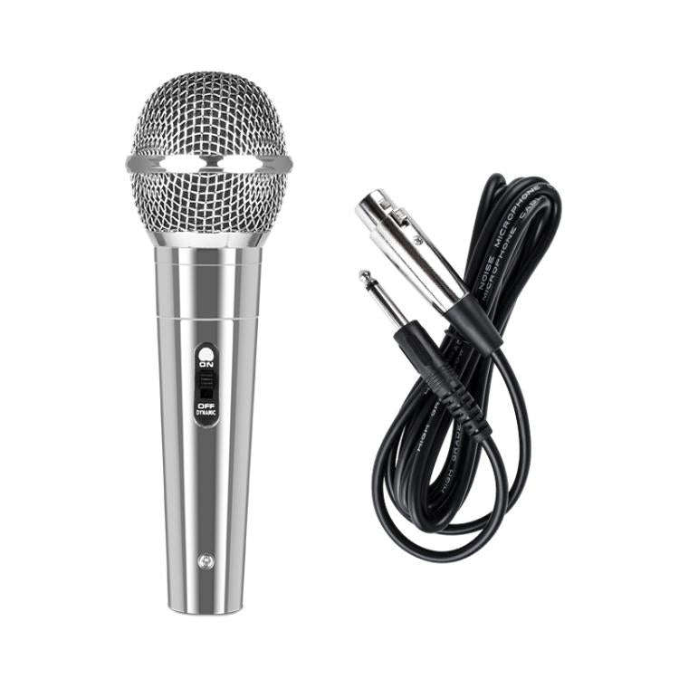 YS-227 Separate Wired Dynamic Microphone, Specification:6.35mm(Silver)