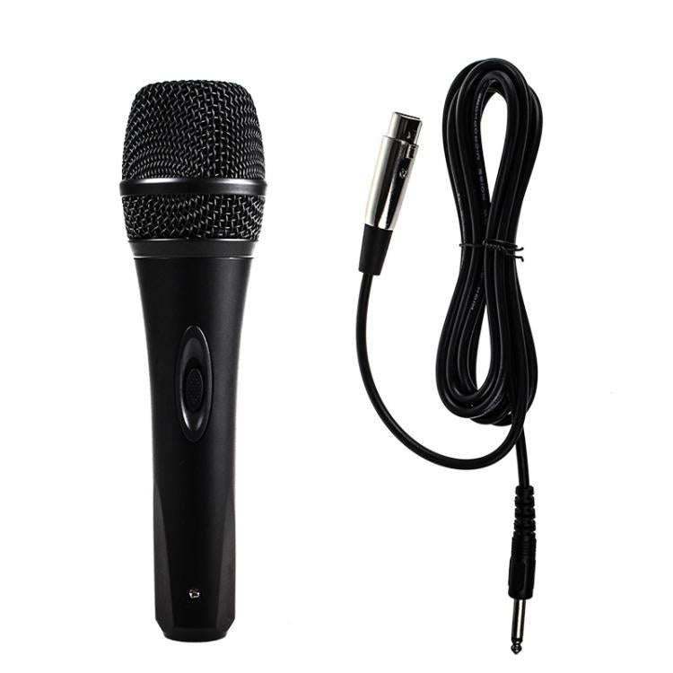 YS-228 Separate Wired Anti-Feedback Metal Microphone, Specification:6.35mm(Matte Black)