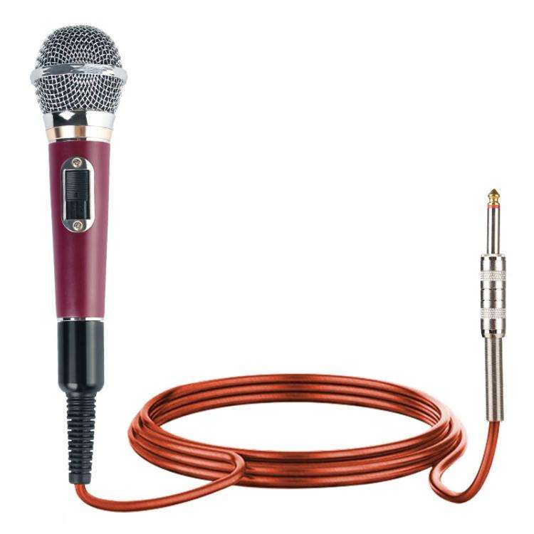 YS-308 Integrated Wired Dynamic Microphone for Karaoke Audio, Specification:6.35mm(Purple)