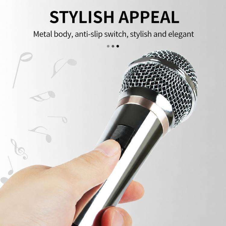 YS-308 Integrated Wired Dynamic Microphone for Karaoke Audio, Specification:6.35mm(Purple)