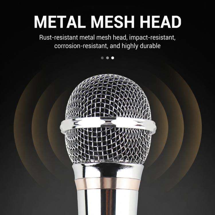YS-308 Integrated Wired Dynamic Microphone for Karaoke Audio, Specification:6.35mm(Purple)