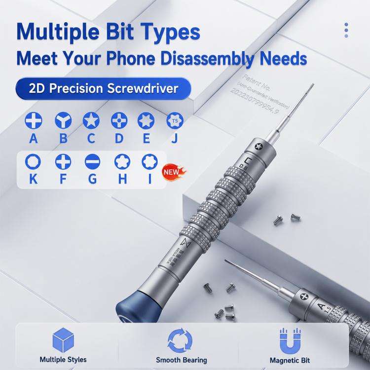 MEGA-IDEA 2D Throne Non-slip Aluminum Alloy Precise Screwdriver, Model:B 0.7