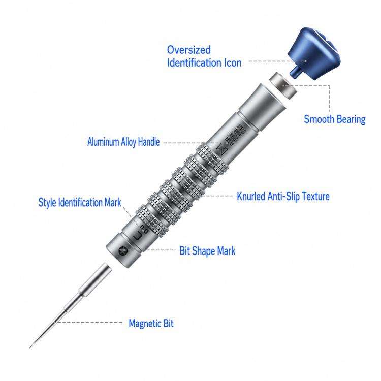 MEGA-IDEA 2D Throne Non-slip Aluminum Alloy Precise Screwdriver, Model:O K