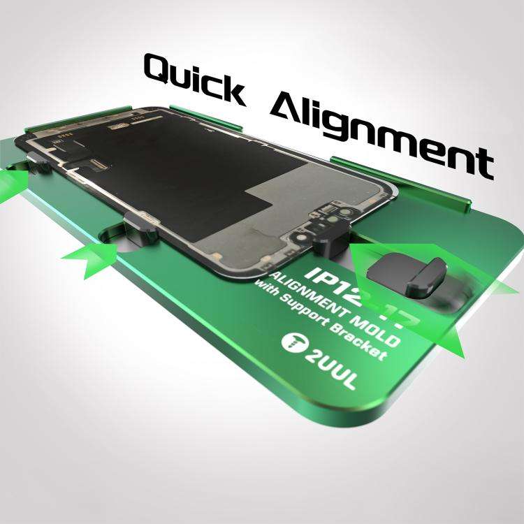 2UUL SH01 Screen Laminating Magnetic Alignment Mold with Support Bracket for iPhone 12-17 Pro Max