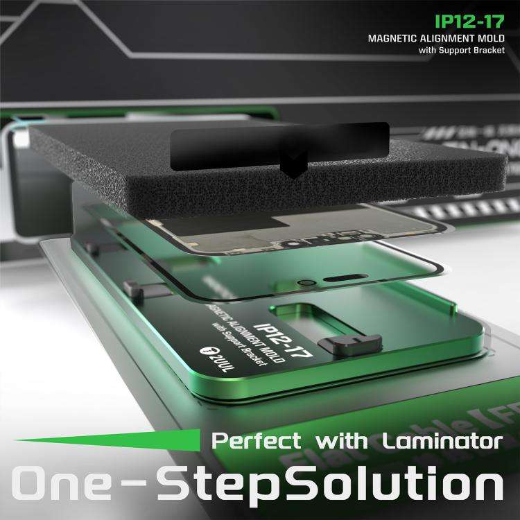 2UUL SH01 Screen Laminating Magnetic Alignment Mold with Support Bracket for iPhone 12-17 Pro Max