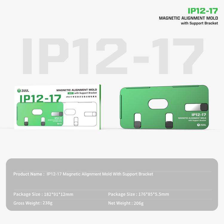 2UUL SH01 Screen Laminating Magnetic Alignment Mold with Support Bracket for iPhone 12-17 Pro Max