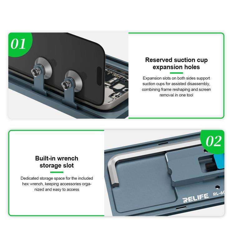 RELIFE RL-601PX Pro Dual-Direction Multifunctional Mobile Phones Frame Correction Tool