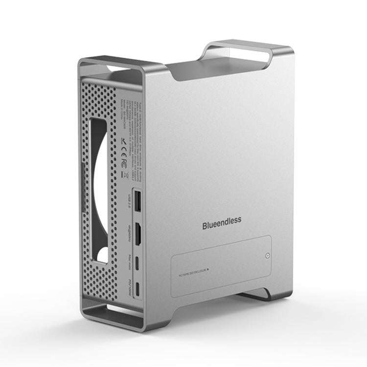 For Mac Mini M4 Blueendless MAC905 Bracket Expansion Dock Hard Drive Enclosure(HDMI+SD4.0)