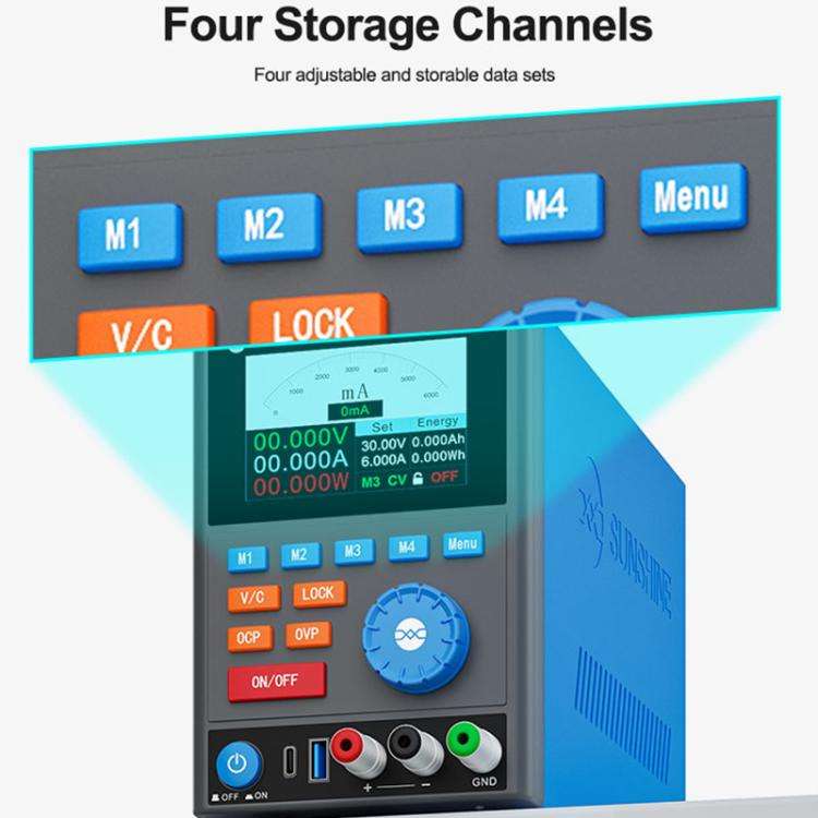 SUNSHINE P4 Pro 30V / 6A Smart DC Regulated Power Supply, Plug:UK Plug