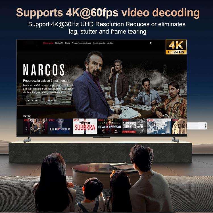 HS86 T1 Android 14 Mini HD TV Stick with Remote Control, 2GB+16GB, RK3518 Cortex-A53 Quad-Core, P...
