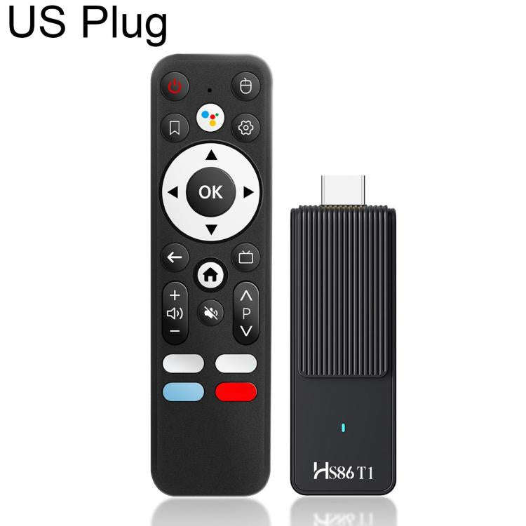 HS86 T1 Android 14 Mini HD TV Stick with Remote Control, 2GB+16GB, RK3518 Cortex-A53 Quad-Core, P...