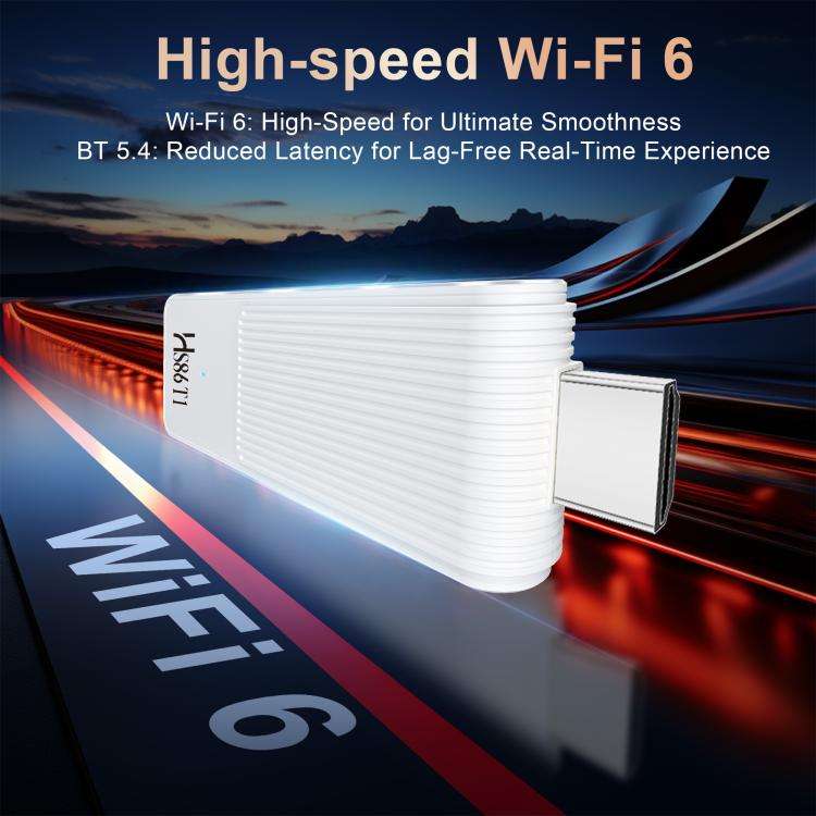 HS86 T1 Android 14 Mini HD TV Stick with Remote Control, 2GB+16GB, RK3518 Cortex-A53 Quad-Core, P...