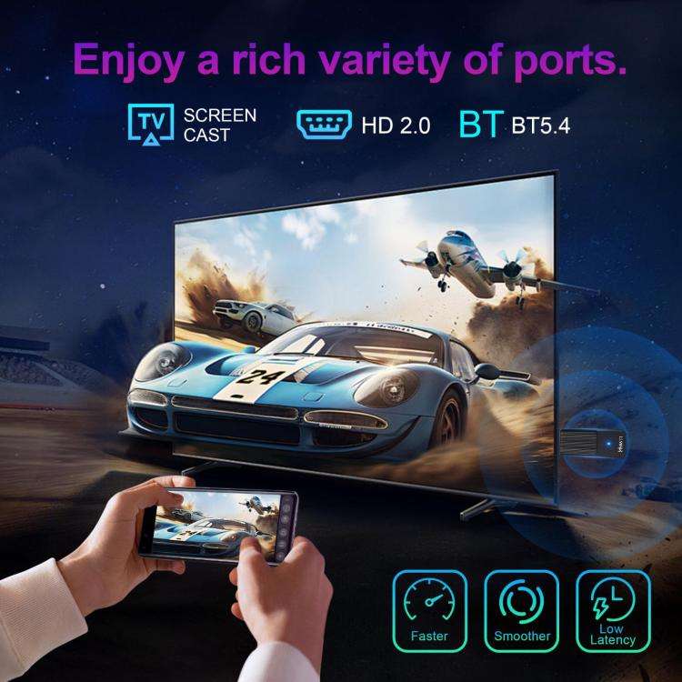 HS86 T1 Android 14 Mini HD TV Stick with Remote Control, 2GB+16GB, RK3518 Cortex-A53 Quad-Core, P...