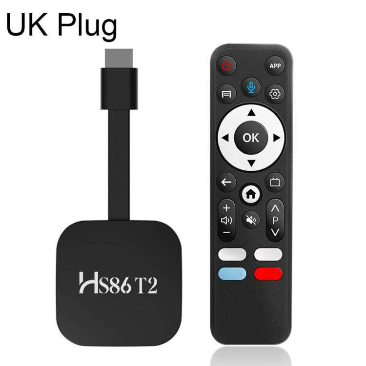 HS86 T2 Android 14 Mini HD TV Stick with Remote Control, 2GB+16GB, RK3518 Cortex-A53 Quad-Core, P...