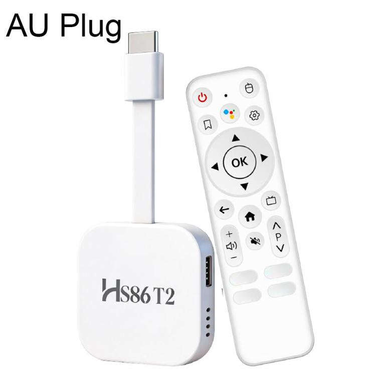 HS86 T2 Android 14 Mini HD TV Stick with Remote Control, 2GB+16GB, RK3518 Cortex-A53 Quad-Core, P...