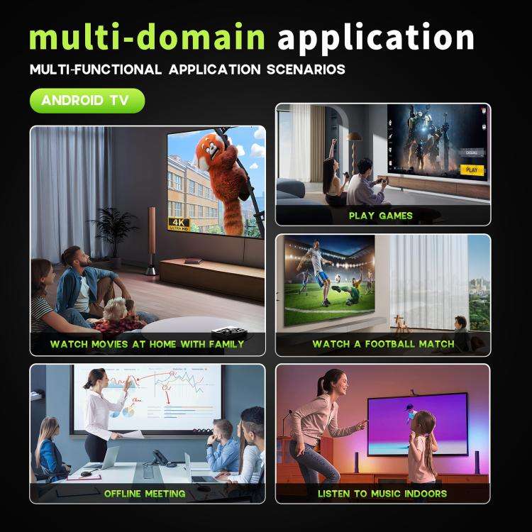 HS86 MINI 13 Android 14 Wifi 6 BT 5.4 4K TV Box, Plug:EU Plug(2 + 16GB)