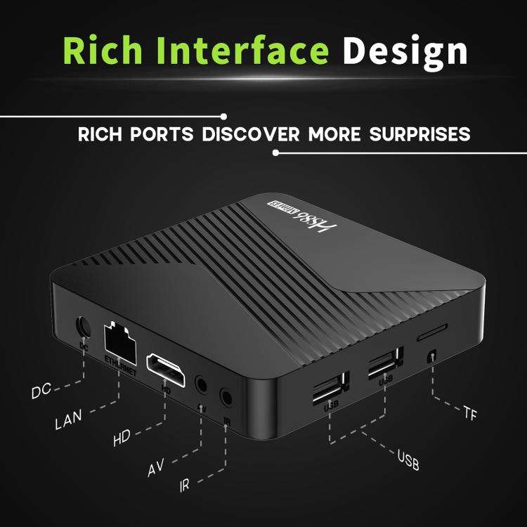 HS86 MINI 13 Android 14 Wifi 6 BT 5.4 4K TV Box, Plug:EU Plug(2 + 16GB)