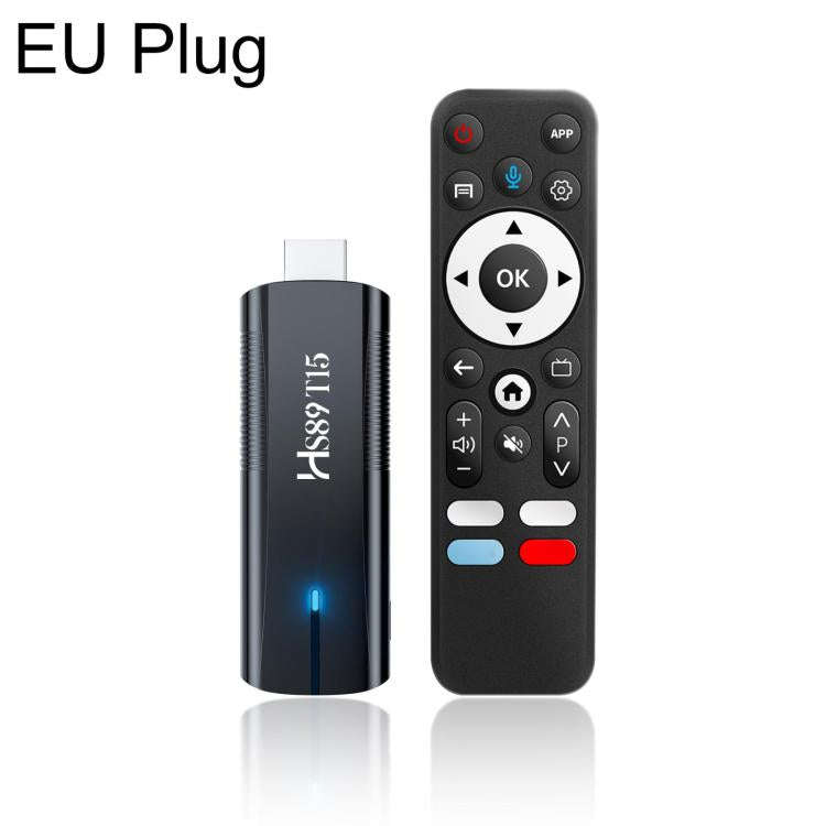 HS89 T15 Android 14 Mini HD TV Stick with Remote Control, 4GB+32GB, RK3539 Cortex-A55 Quad-Core(E...