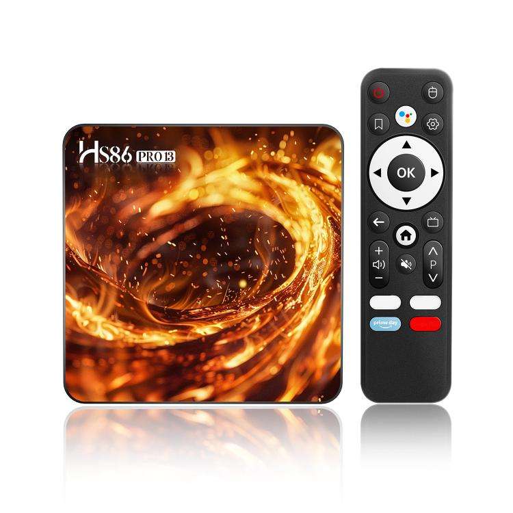 HS86 PRO13 Android 14 Wifi 6 BT 5.4 4K TV Box, Plug:US Plug(2 + 16GB)