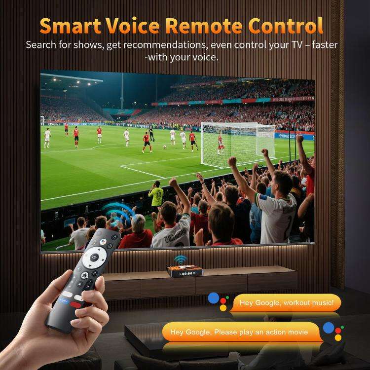 HS86 PRO13 Android 14 Wifi 6 BT 5.4 4K TV Box, Plug:AU Plug(4 + 32GB)