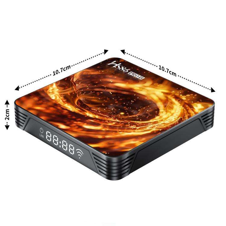 HS86 PRO13 Android 14 Wifi 6 BT 5.4 4K TV Box, Plug:EU Plug(4 + 32GB)