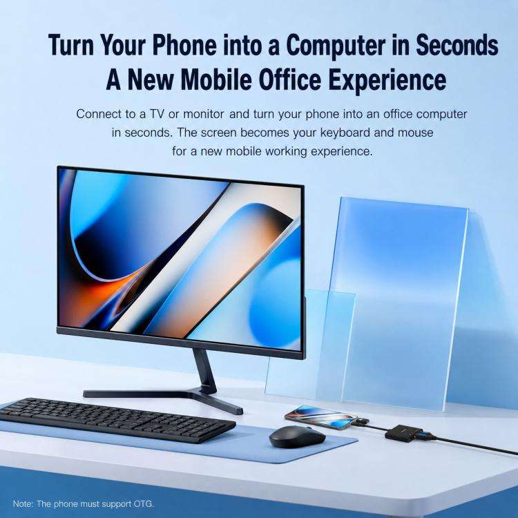 Blueendless HU201 USB / Type-C to Dual HDMI Docking Station Supports MacOS Extended Display