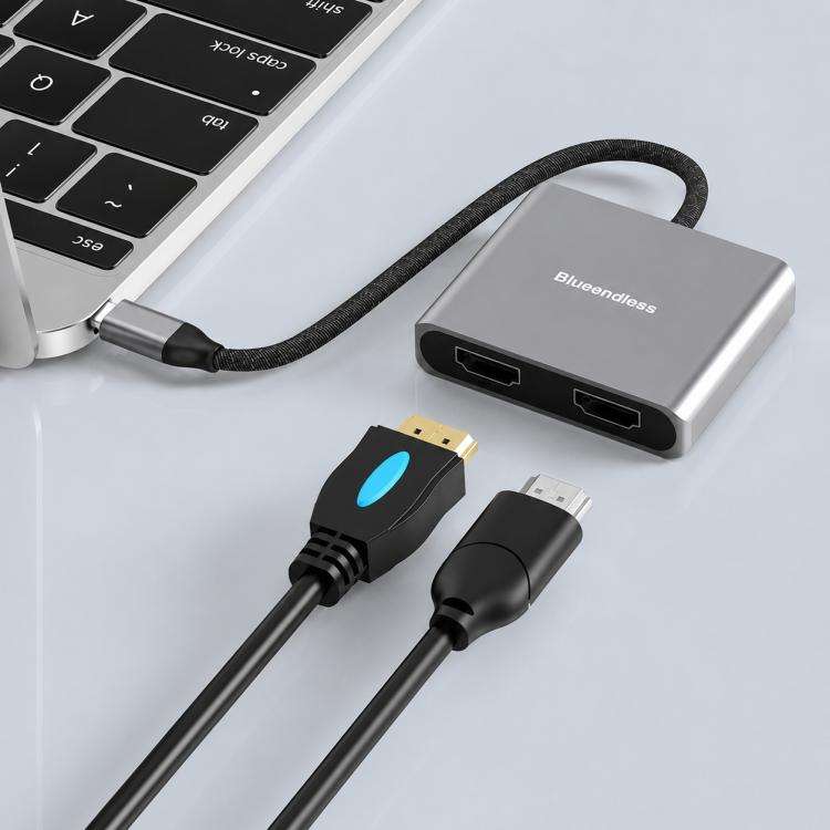 Blueendless HD201 Type-C to Dual HDMI 4K 60Hz Docking Station