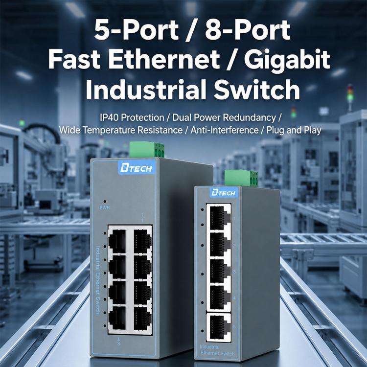 100 Mbps Switch Industrial Rail Ethernet Switch(5 Ports)