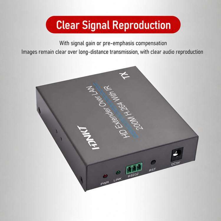 NK-E200 HDMI-Compatible 200m Network Cable Extender, Plug:EU Plug