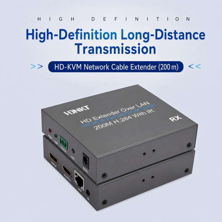NK-E200 HDMI-Compatible 200m Network Cable Extender, Plug:US Plug
