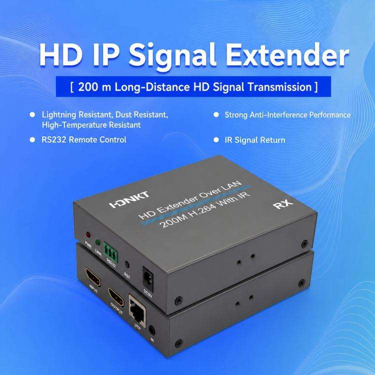 NK-E200 HDMI-Compatible 200m Network Cable Extender, Plug:US Plug