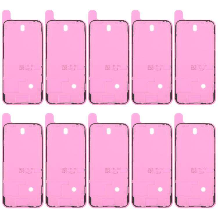 For iPhone 14 Pro 10pcs OEM LCD Frame Bezel Waterproof Adhesive Gasket, Airtightness Test Compatible