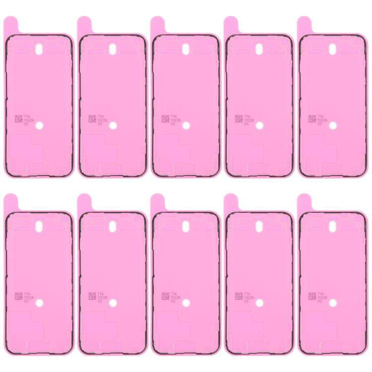 For iPhone 15 Pro 10pcs OEM LCD Frame Bezel Waterproof Adhesive Gasket, Airtightness Test Compatible